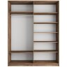 Шкаф-купе Прайм 2-х дверный (Зеркало, Черное стекло) в.2300*гл.570.ш.1200/1400/1600