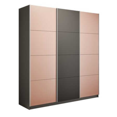 Шкаф-купе Прайм 3-х дверный (Стекло пудра, ЛДСП), размер: в.2300*гл570*ш.1800/2100