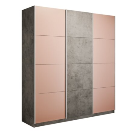 Шкаф-купе Прайм 3-х дверный (Стекло пудра, ЛДСП), размер: в.2300*гл570*ш.1800/2100