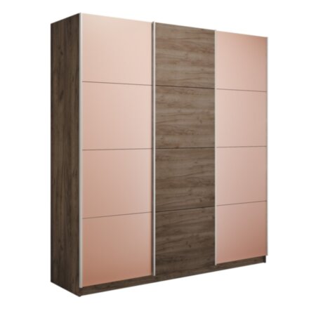 Шкаф-купе Прайм 3-х дверный (Стекло пудра, ЛДСП), размер: в.2300*гл570*ш.1800/2100